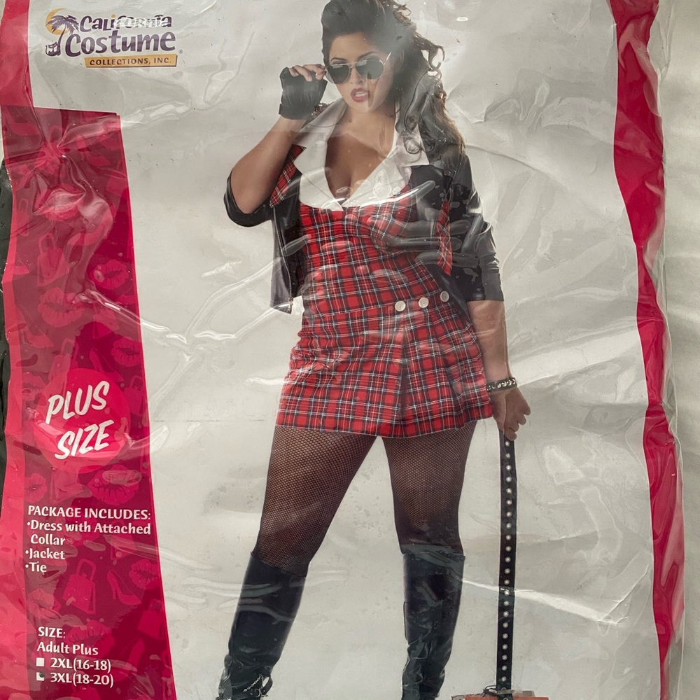 Plus size Rebel School Girl Costume!!!
